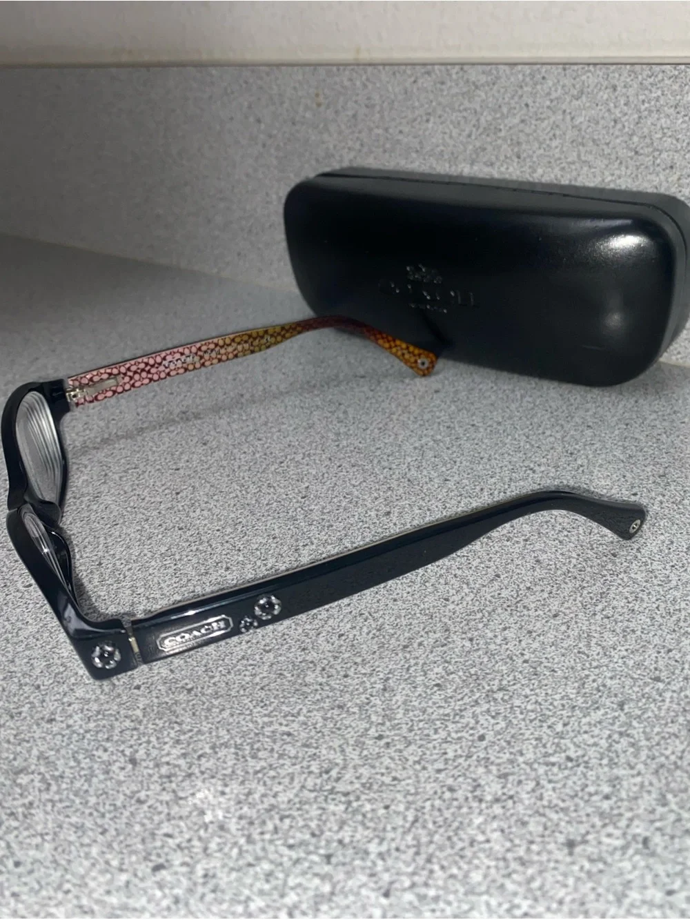 Coach HC6015 Delaney 5034 Small Black Raspberry Oval Eyeglasses 50-16-130 EUC